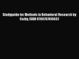[PDF Download] Studyguide for Methods in Behavioral Research by Cozby ISBN 9780767410632 [Download]