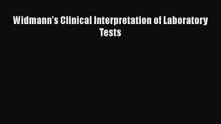 [PDF Download] Widmann's Clinical Interpretation of Laboratory Tests [PDF] Full Ebook
