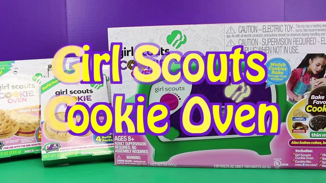 Girl Scout Cookies Baking Cookie Oven Toy Review Voiced by DisneyCarToys