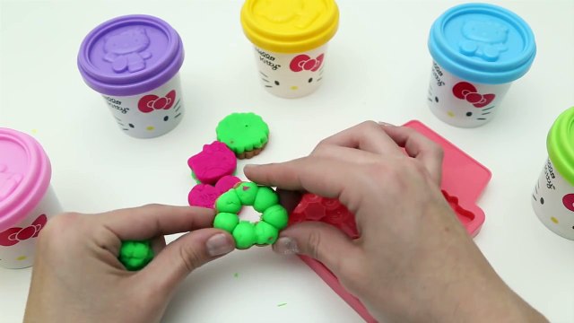 Hello Kitty Play Doh waffle How to make Playdough Doughnuts DIY ハローキティ キャラクター サンリオ Dough