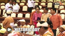 New era dawns as Suu Kyi's party strides into Myanmar parliament