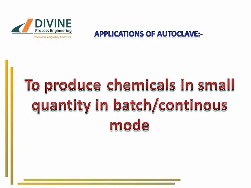 Information about Multiple Stirred Autoclaves