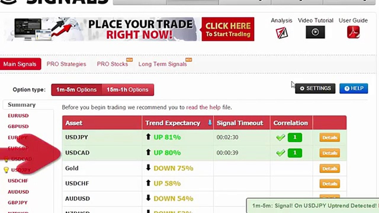 Auto Binary Signals (Main ABS) Video 1 Live Trading - December 29th 2015