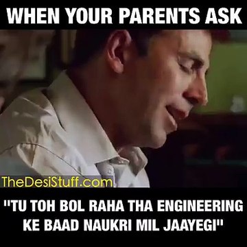 when your parents ask for job