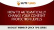 Wishlist Member Quick Video Tips - How to Automatically Change Your Content's Protection Settings