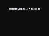 [PDF Download] Microsoft Excel 7.0 for Windows 95 [Download] Full Ebook