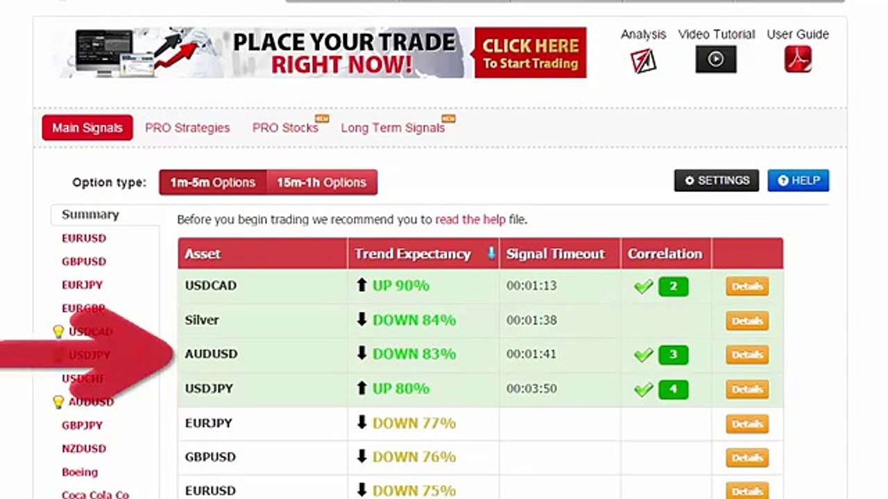 Auto Binary Signals (Main ABS) Video 3 Live Tra...