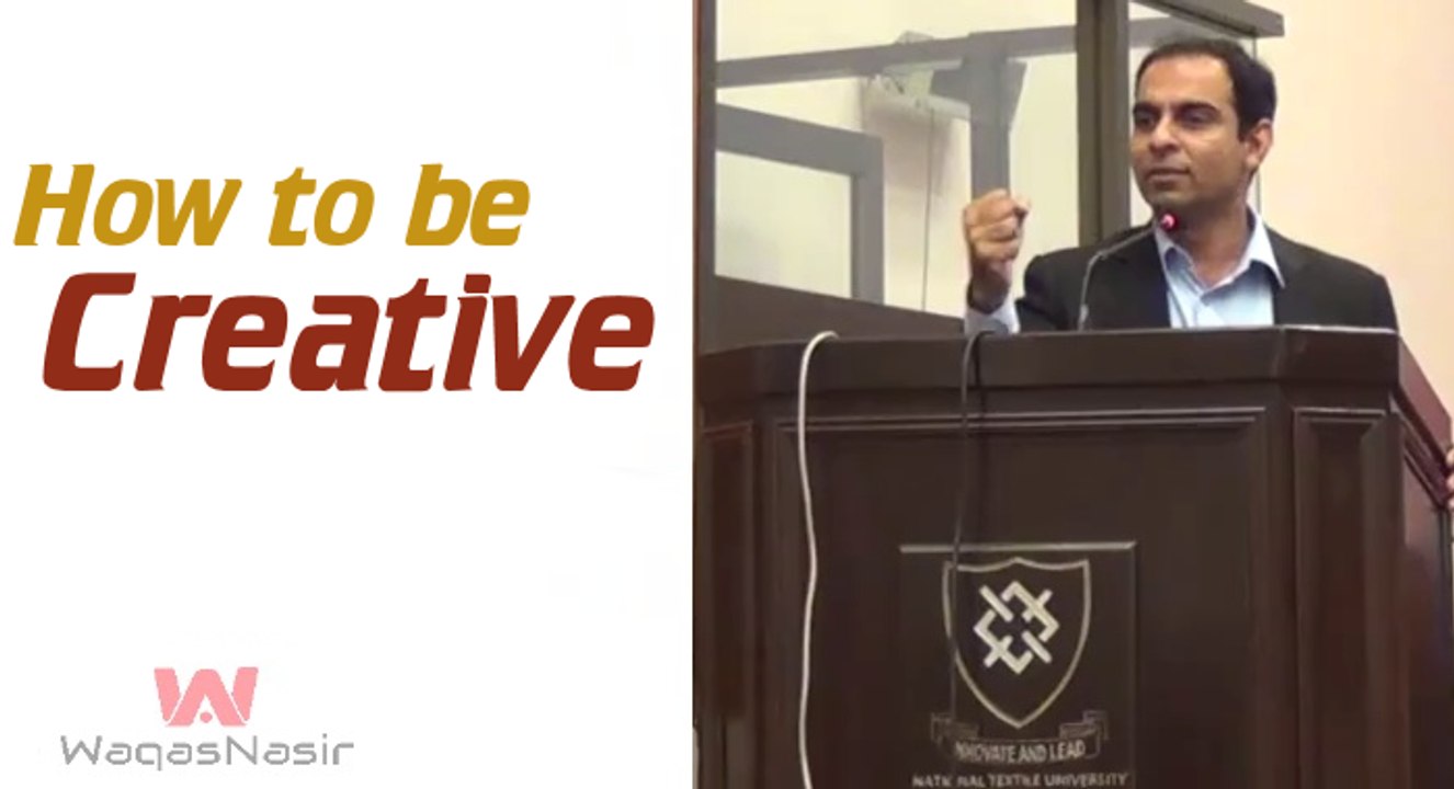 How to Be Creative | Qasim Ali Shah | Urdu/Hindi | WaqasNasir