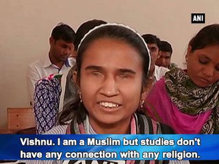 Blind Muslim girl pursuing her M. Phil in a religious Hindu text, Vishnu Purana