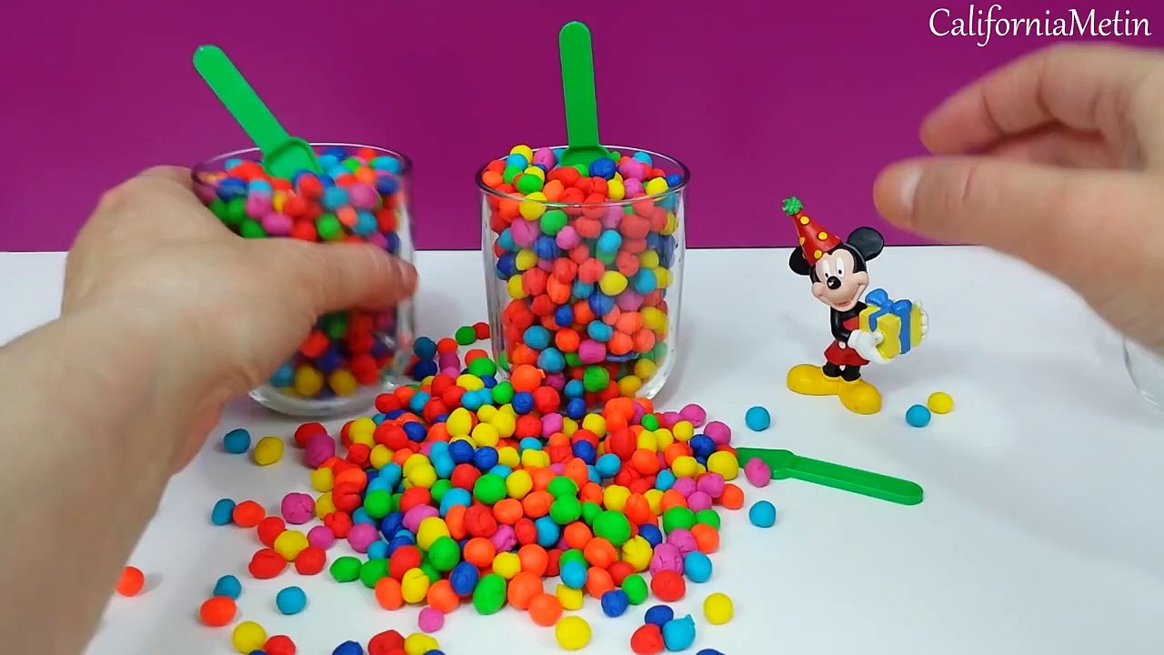 Play Doh Surprise Rainbow Dippin Dots Candy Spiderman Mickey Mouse Minnie Mouse Disney Marvel