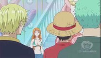 One Piece - Luffy Zoro Sanji got clobbered by Nami