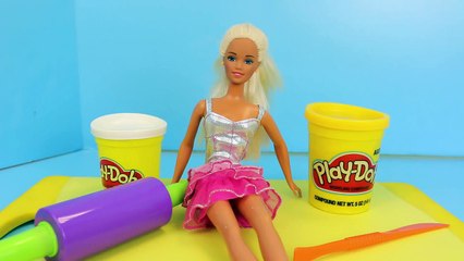Play Doh #TheDress for Barbie How To Make The Dress out of Playdough by DisneyCarToys