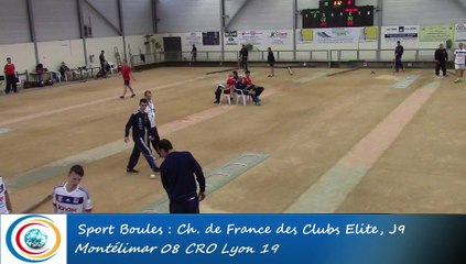 Tir rapide en double, troisième tour, Club Elite Masculin, J9, Montélimar vs CRO Lyon, Sport Boules, saison 2015-2016