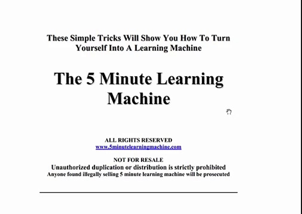 5 Minute Learning Machine Review- Fast and Solid Solutions to Your Learning Problems