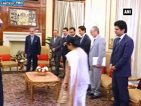 Sushma Swaraj meets CEO Abdullah Abdullah