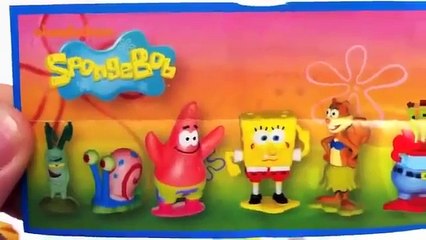 Spongebob Kinder Surprise Chocolate Eggs Unboxing gift toy