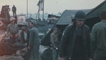 Incredible World War Two colour footage shows wounded marines being evacuated from the beaches of Iwo Jima