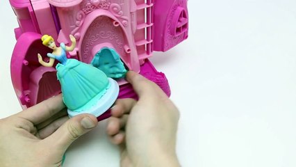 Download Video: Play Doh Prettiest Princess Castle Playset NEW Disney Belle Cinderella Aurora Playdough Design Dres