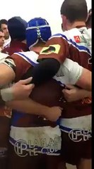 Le Racing Club Cubzaguais se chauffe... quand vient l'accident