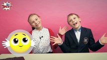 Дети повторяют рожицы Эмодзи - часть 2, Kids Acting Emoji Challenge - Part 2