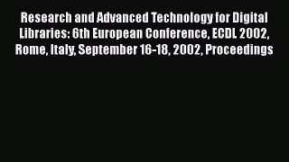 [PDF Download] Research and Advanced Technology for Digital Libraries: 6th European Conference