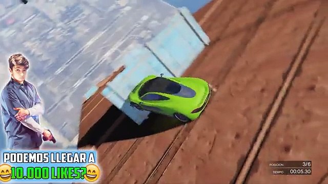 MEGA RAMPA PELIGROSA!!! - Gameplay GTA 5 Online Funny Moments (Carrera GTA V PS4)