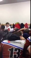 Un joueur casse le nez de son coequipier avant un match de rugby (fail)