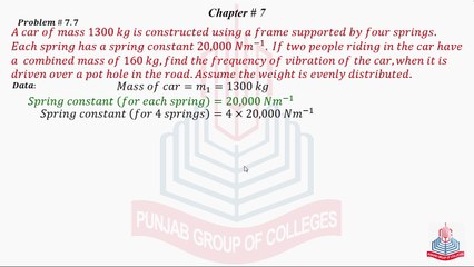 Problem No 7.7 : A car of mass 1300 kg is constructed using a ........