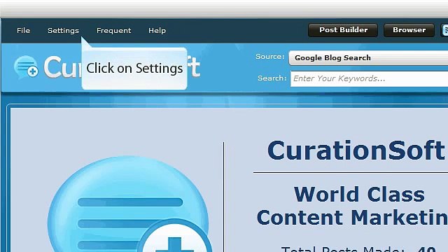 CurationSoft.com - General Settings and Options