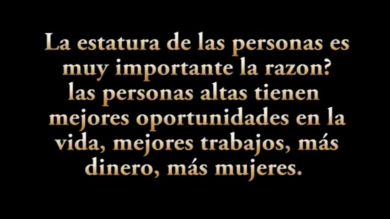 Ganar estatura de una vez