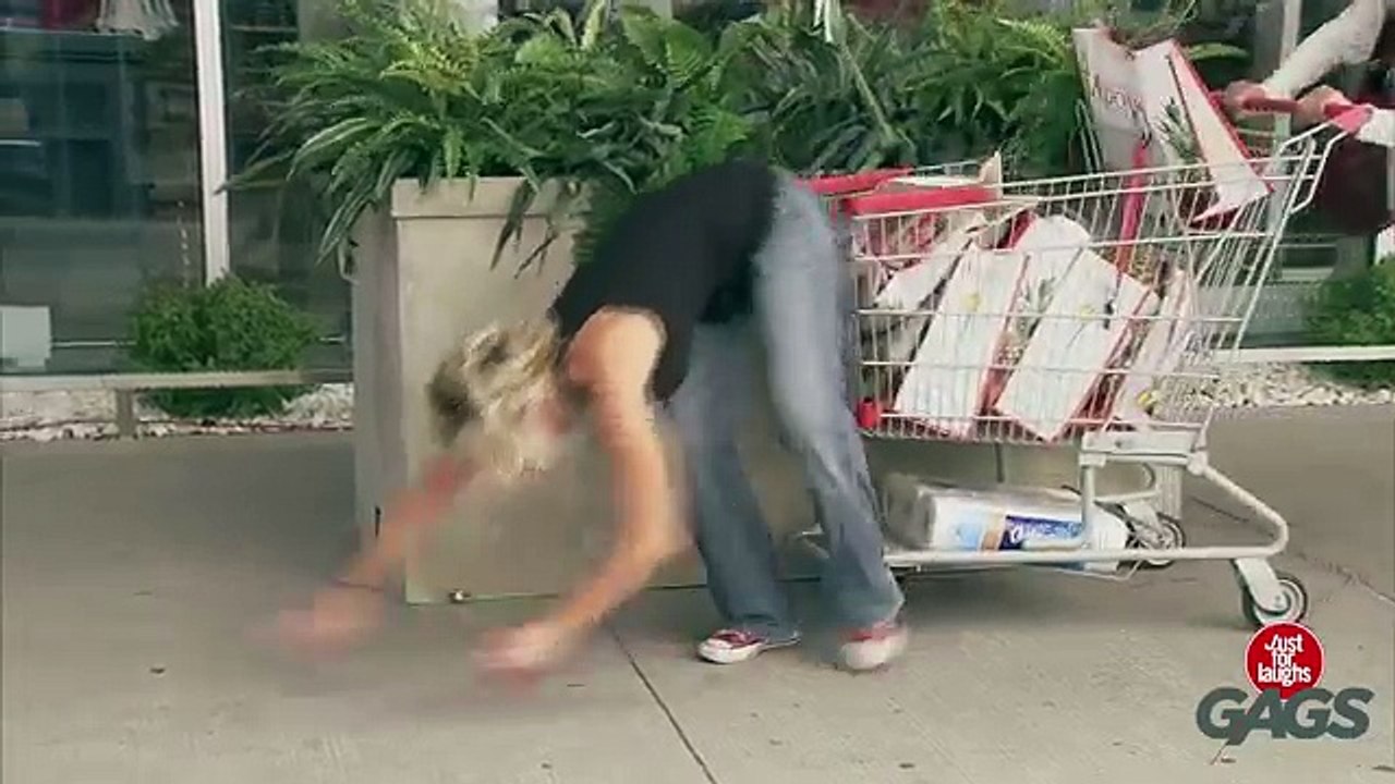 Shopping Cart Shove Prank