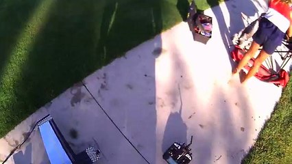 Flying with streamers on a RCPowers Extra 300 scratch built.