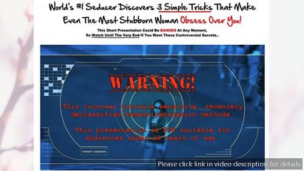 The Obsession Formula Book Review - Best Video Course To Get A Girl You Want