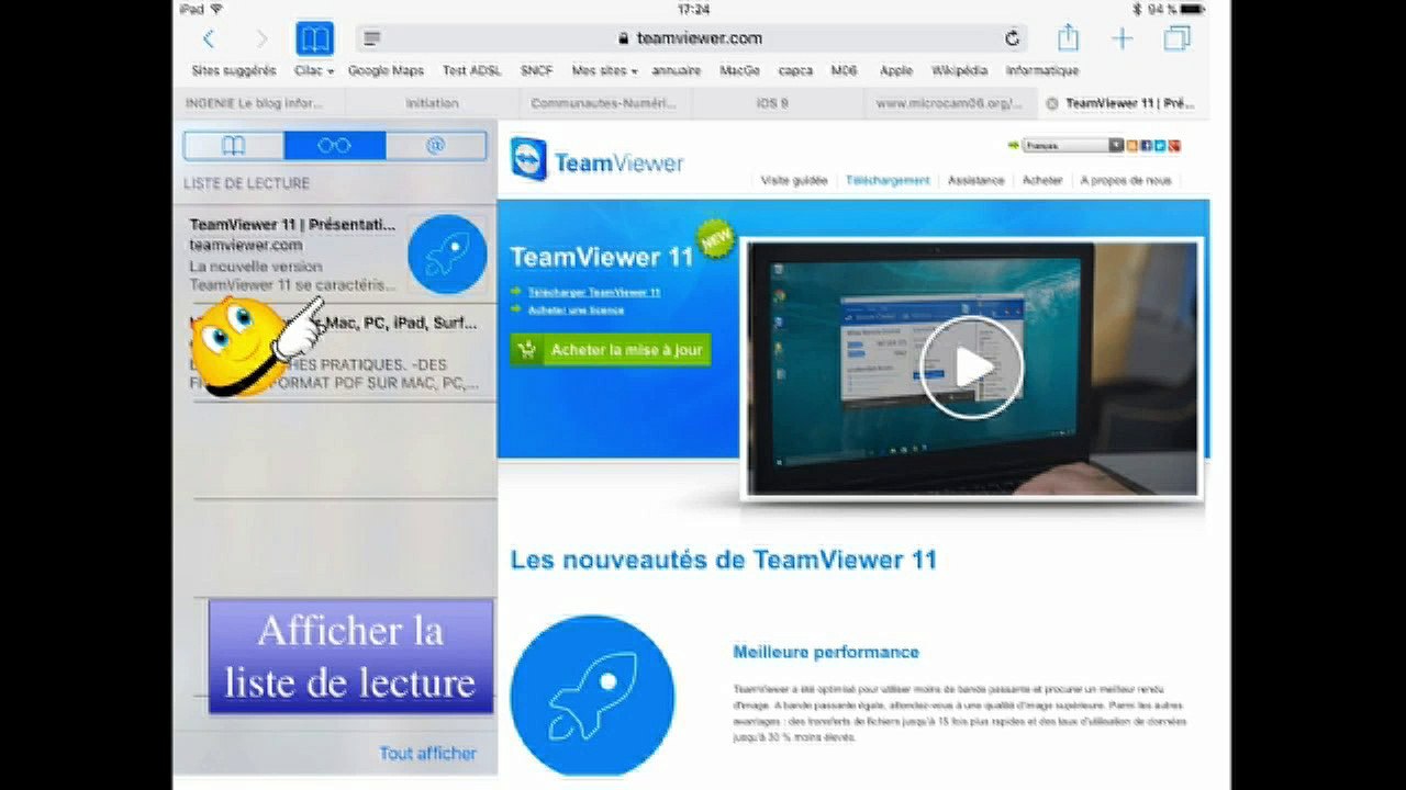 Safari sur iPad