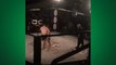 Lutadores caem do octógono em luta de MMA