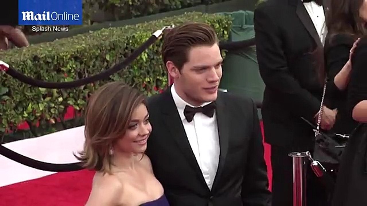 Sarah Hyland and Dominic Sherwood are loved up at SAG Awards _ Daily Mail Online