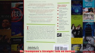 Download PDF  Dr Thompsons Straight Talk on Autism FULL FREE