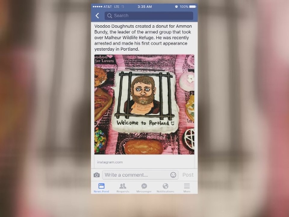 NOW TRENDING: Ammon Bundy doughnut