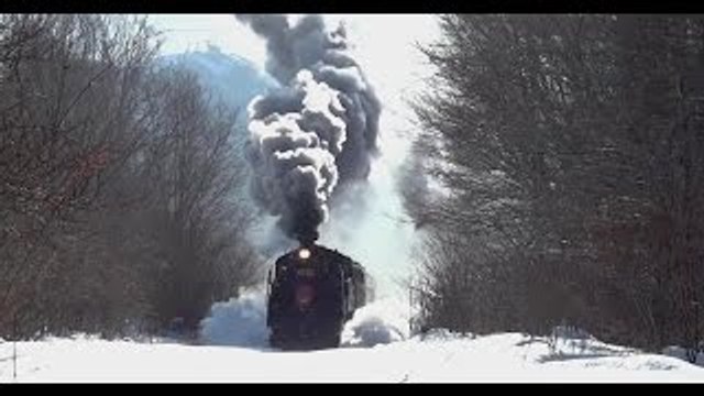 Spectacular Steam Loco. & Steam Trains in winter (Snow plowing) In Japan