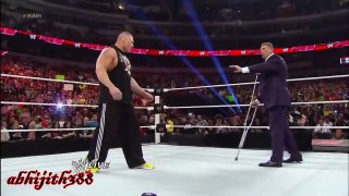 WWE RAW 1-25-16 - The Rock Destroys Brock Lesnar ! [EDIT-FAKE]