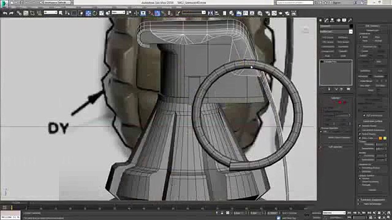 Grenade Tutorial Modeling & Uv Layout Clip8-14