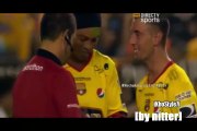 Ronaldinho give autograph to referee. Barcelona vs San Martin 30.01.2016