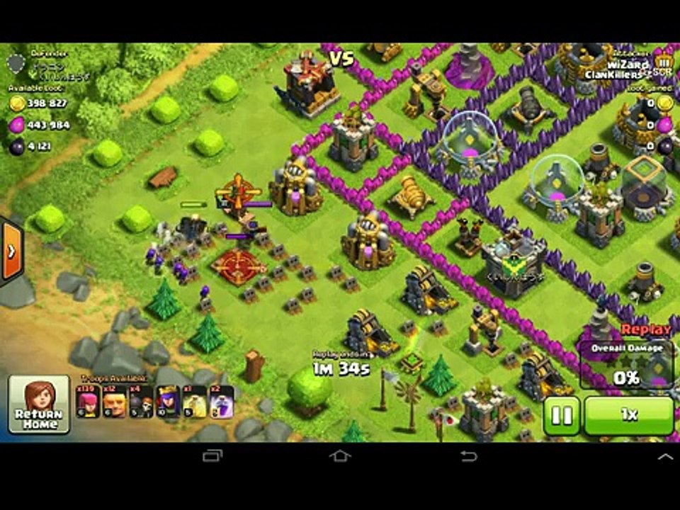 Farming loot! TH9 Gold 3! All archer-giant attack!