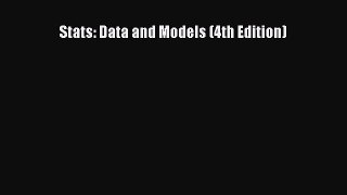 [PDF Download] Stats: Data and Models (4th Edition) [Read] Full Ebook