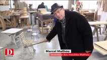 Marcel Mathou, 90 ans, dessine toujours des meubles pour enfants