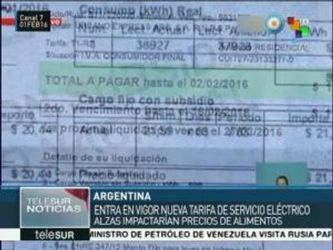Argentina: aumento de tarifas eléctricas será de hasta 500%