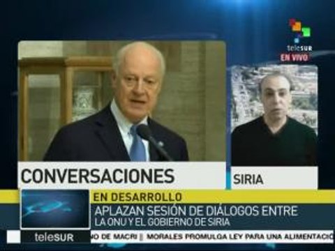 Aplazan sesión de diálogo entre Siria y ONU
