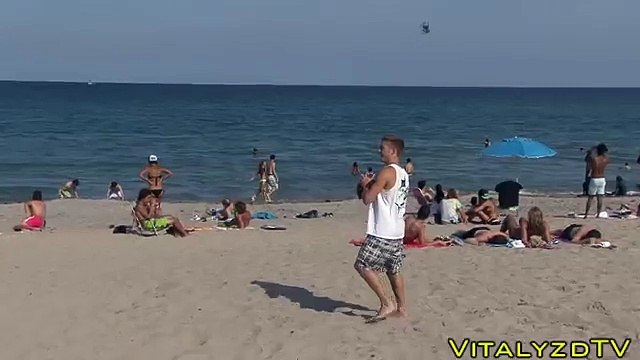 Spider Man Gets Knocked Out At The Beach!
