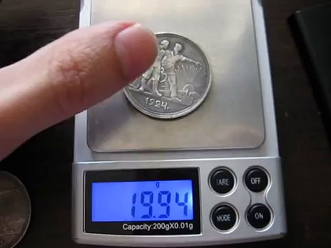 Как отличить оригинал монеты от подделки (фальшивка) 1 рубль 1924 года Монеты СССР