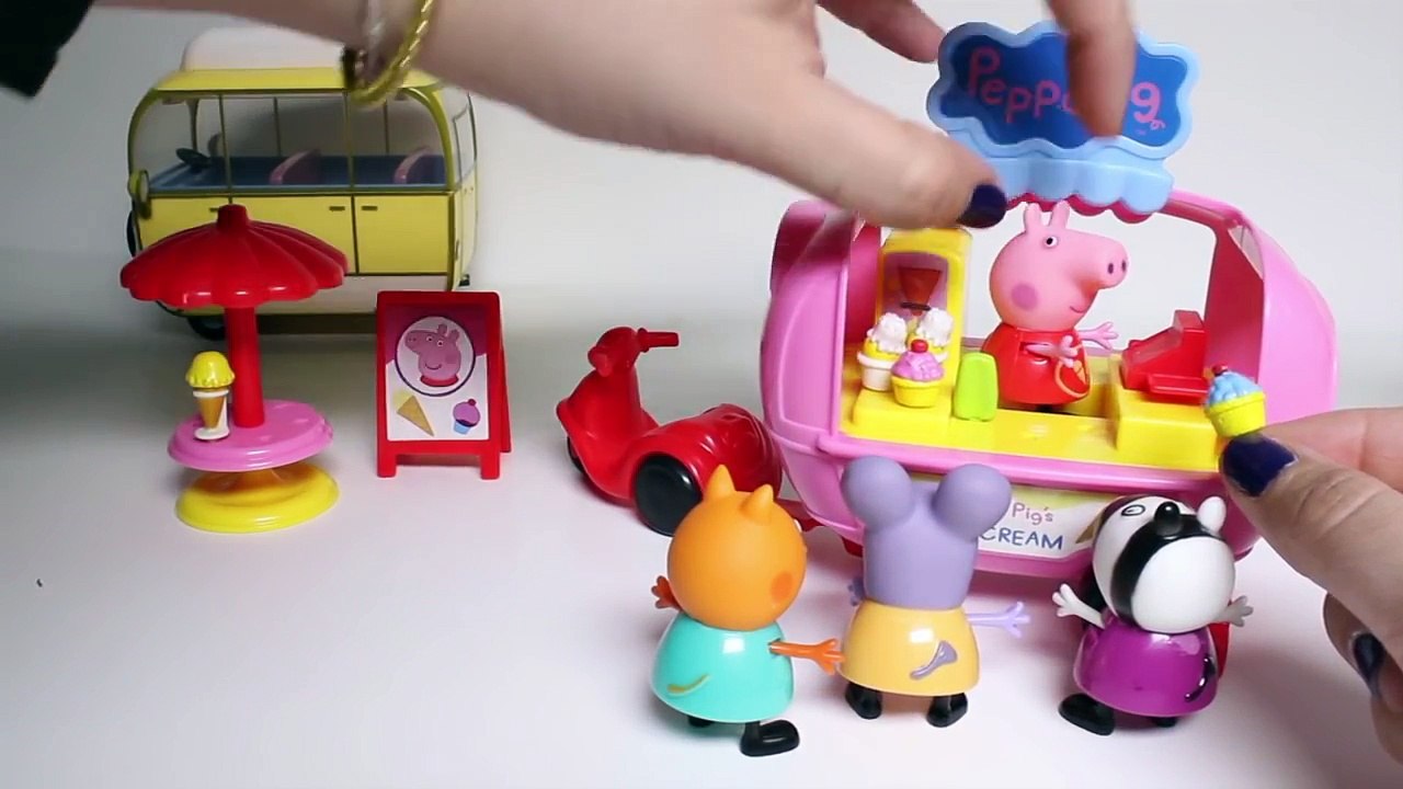 Peppa Pigs Theme Park Ice Cream Van Peppa Pig Furgoneta de los Helados Juguetes de Peppa Pig